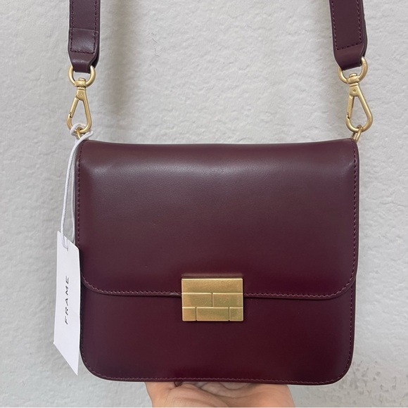 FRAME Le Signature Leather Mini Bag in Oxblood Maroon - Picture 3 of 11